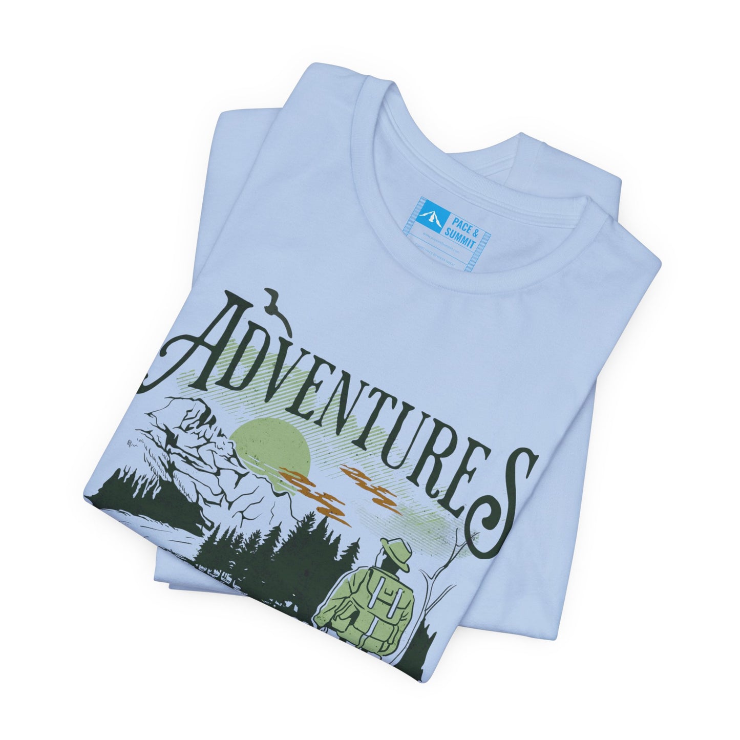 Tropical Blue | Born to Hike' Minimalist Outdoor Fashion Tee