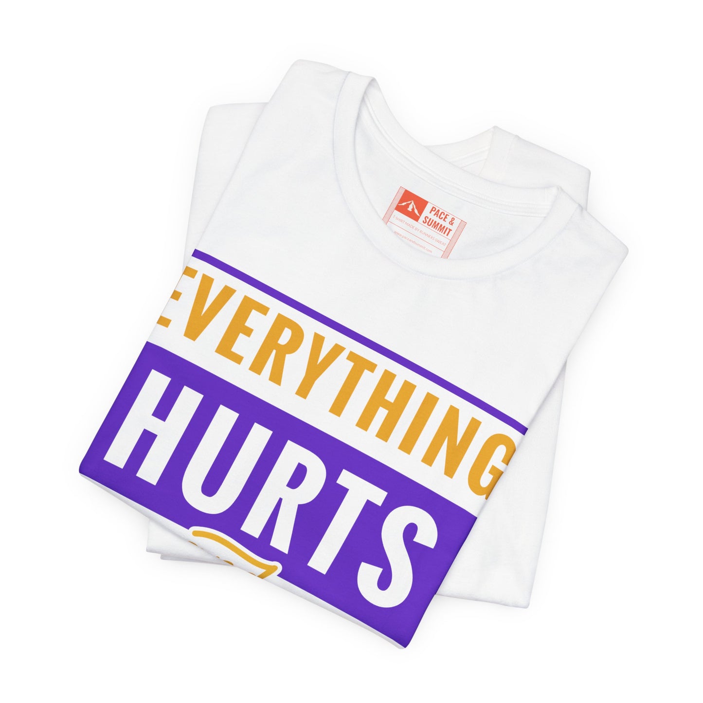White | 'Everything Hurts' Ironic Statement Fashion Tee