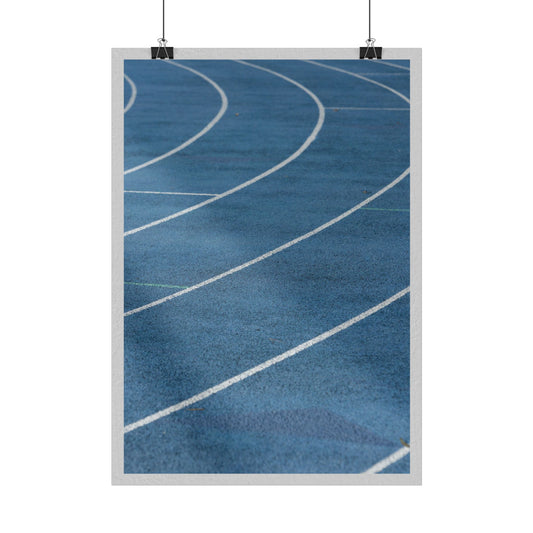 Running Track Poster - Sporty Wall Art for Athletes and Fitness Lovers