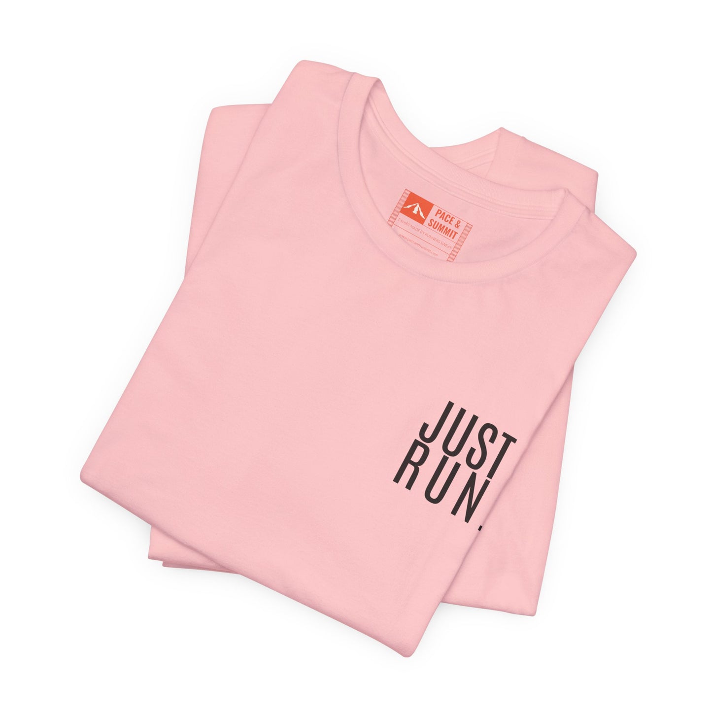 'Just Run' T-Shirt - Minimal Motivational Running Tee & Athletic Workout Top