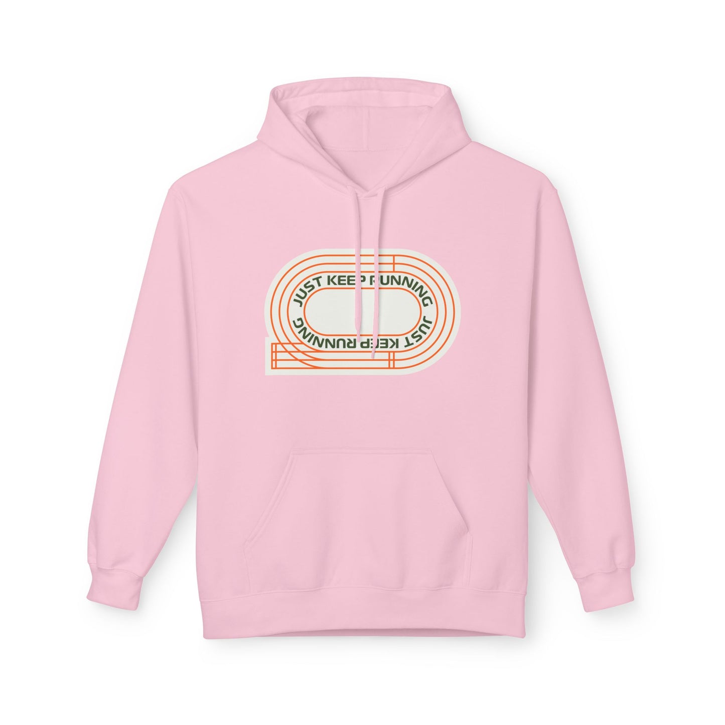Pink | 'Keep Running' Retro Motivational Track Hoodie