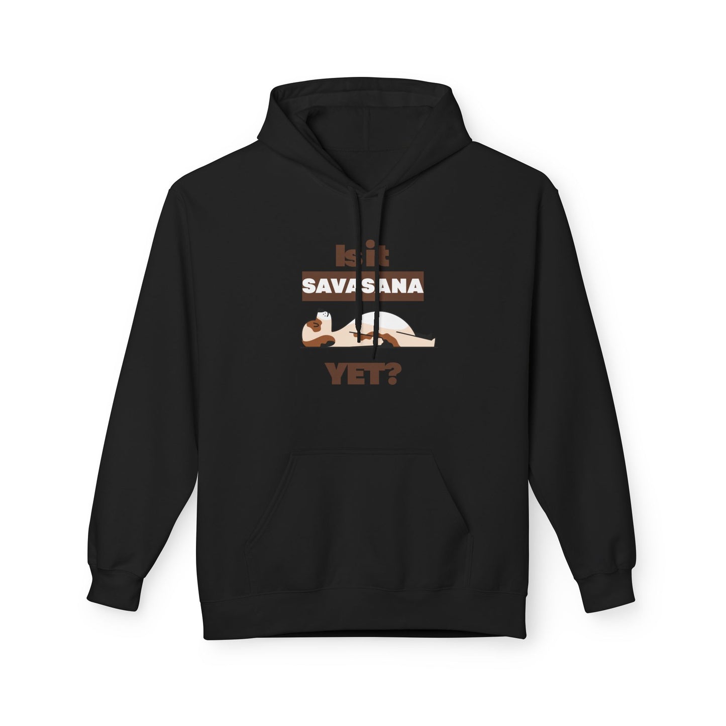 Black  | 'Is It Savasana Yet?' Funny Relaxation Yoga Hoodie