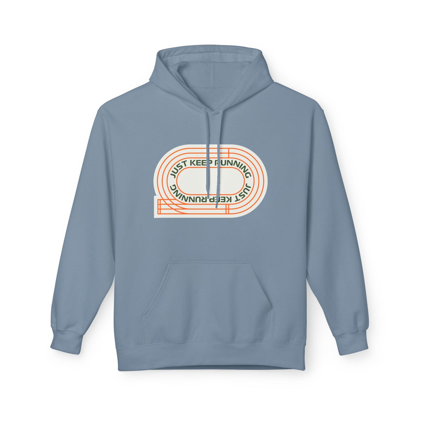 Stone Blue | 'Keep Running' Retro Motivational Track Hoodie