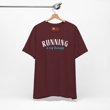 'Running Is My Therapy' Tee - Funny Runner Graphic Shirt & Jogging Gift