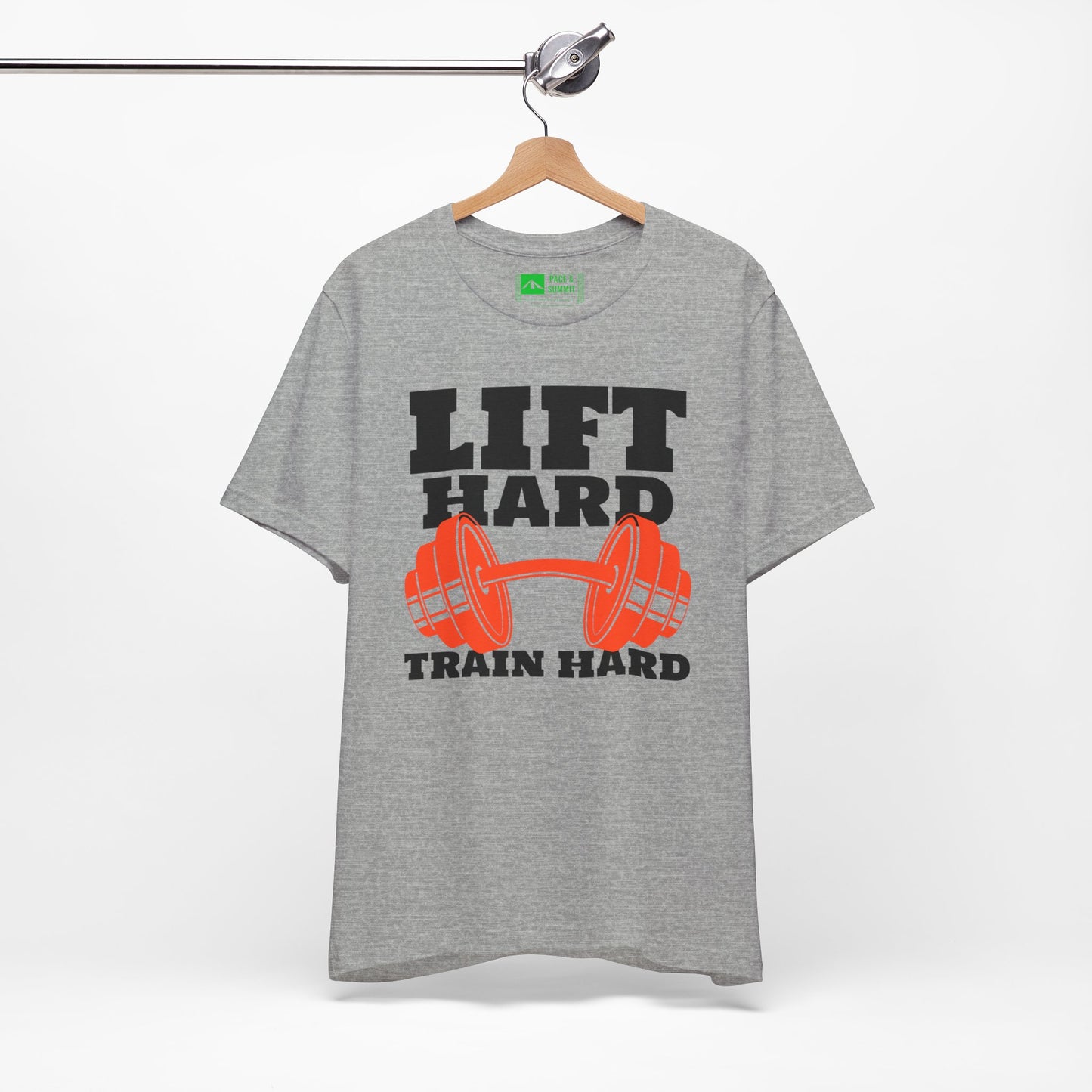 Gray | 'Lift Hard Train Hard' Weightlifting Gym T-Shirt