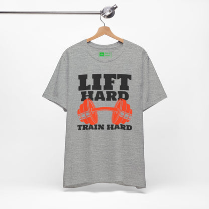 Gray | 'Lift Hard Train Hard' Weightlifting Gym T-Shirt
