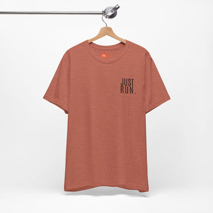 'Just Run' T-Shirt - Minimal Motivational Running Tee & Athletic Workout Top