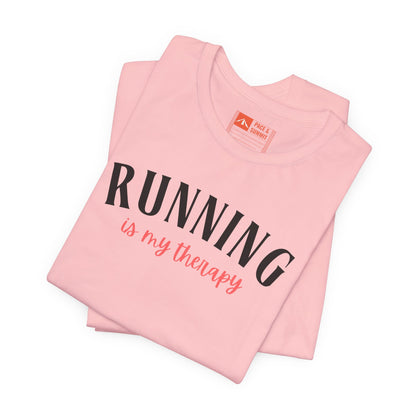 'Running Is My Therapy' Tee - Funny Runner Graphic Shirt & Jogging Gift