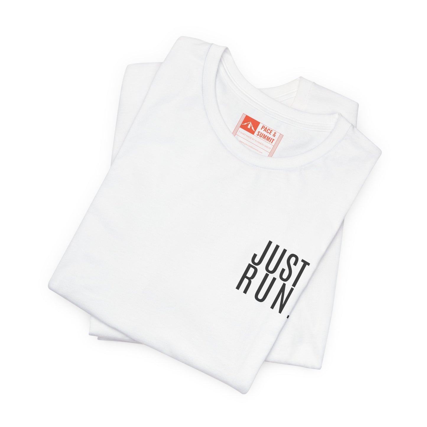 'Just Run' T-Shirt - Minimal Motivational Running Tee & Athletic Workout Top