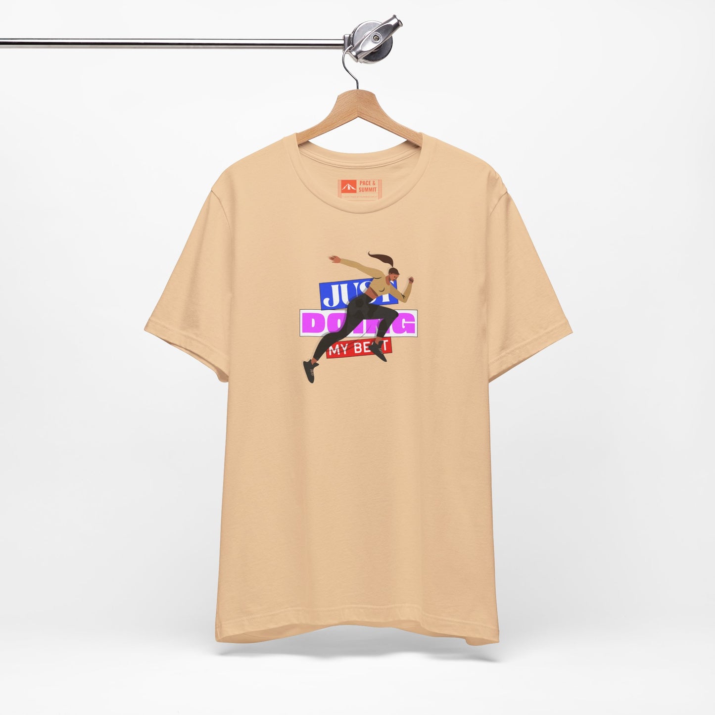Sand | 'Just Doing My Best' Runner Graphic Tee