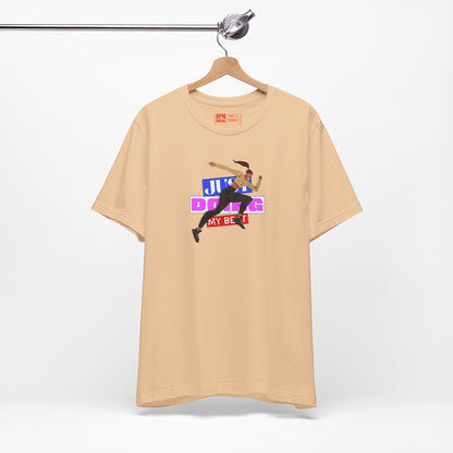 Sand | 'Just Doing My Best' Runner Graphic Tee