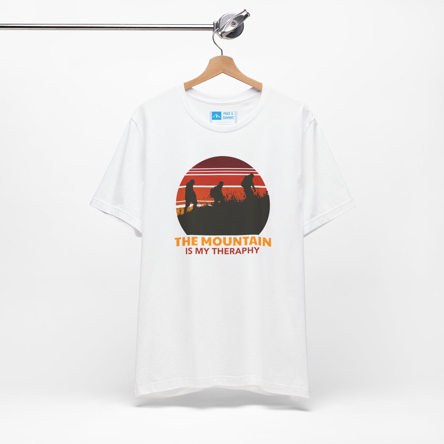 White | 'The Mountain Is My Therapy' Hiking Tee