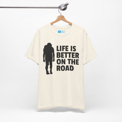 Natural | 'Life Is Better On The Road' Adventure Travel Graphic Tee