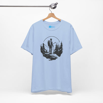 Tropical Blue | 'Summit Path' Minimalist Mountain Fashion Tee