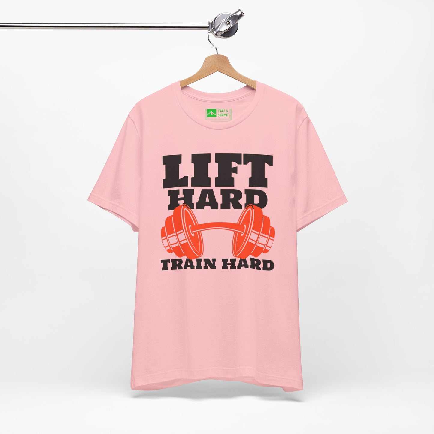 Pink | 'Lift Hard Train Hard' Weightlifting Gym T-Shirt