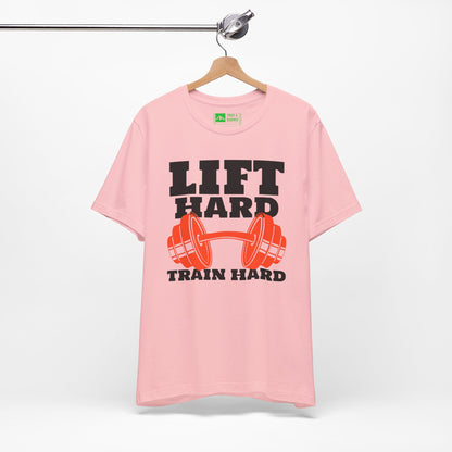 Pink | 'Lift Hard Train Hard' Weightlifting Gym T-Shirt