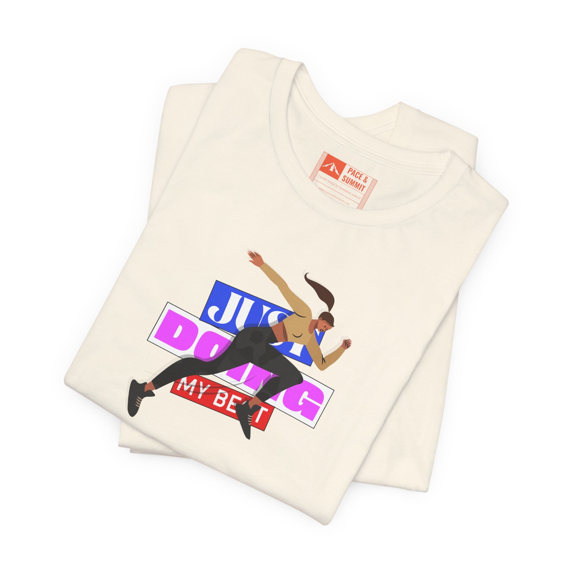 Natural | 'Just Doing My Best' Runner Graphic Tee