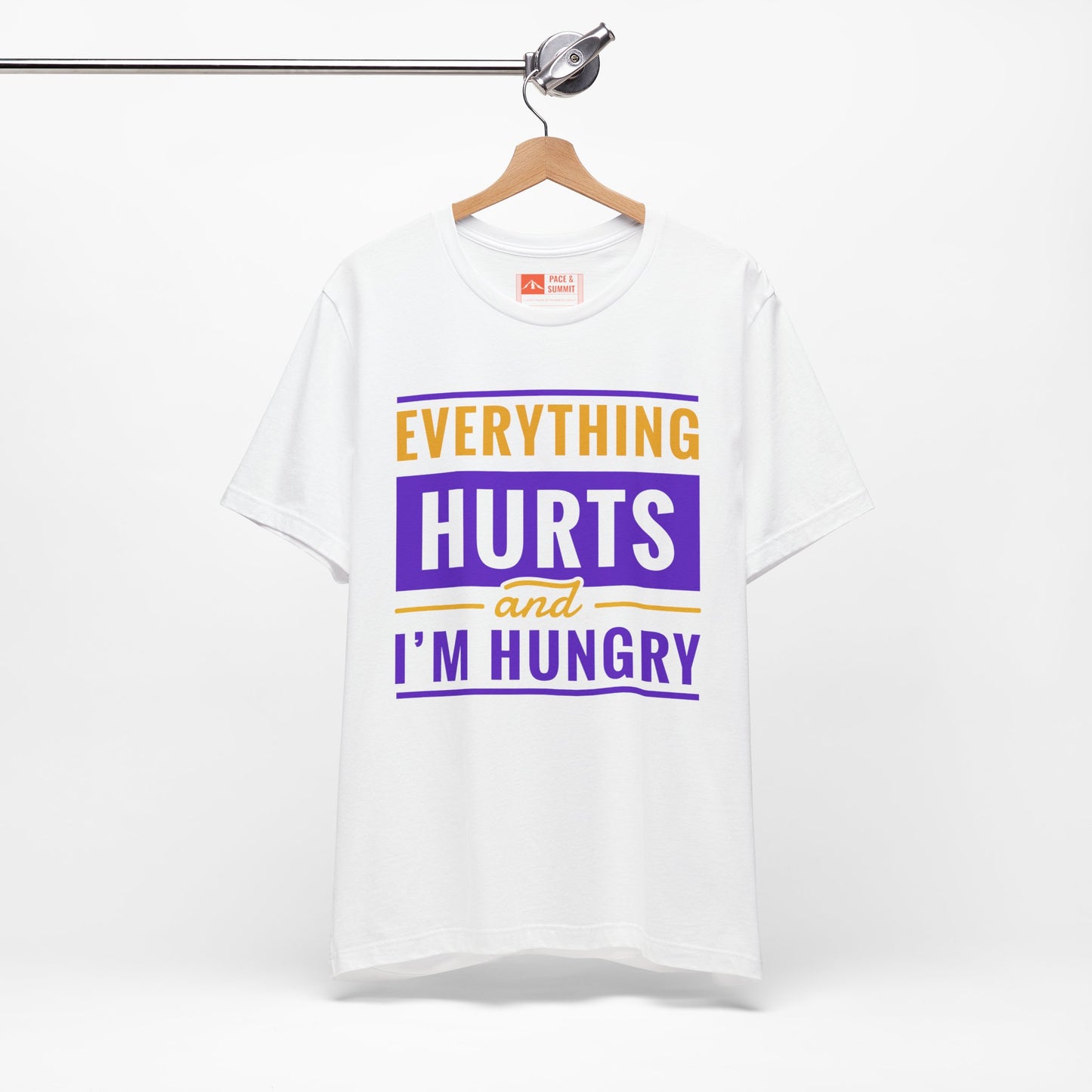 White | 'Everything Hurts' Ironic Statement Fashion Tee
