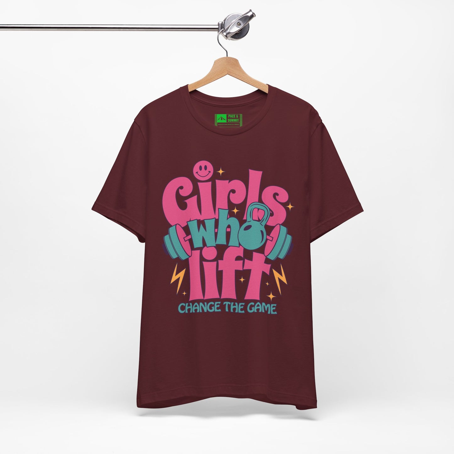 Maroon | 'Change The Game' Women's Weightlifting Statement Tee