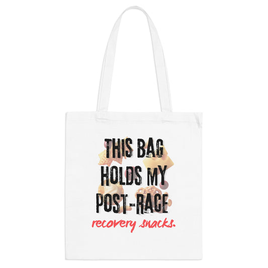 White | This Bag Holds My Post-Race Recovery Snacks' Runner Canvas Tote Bag