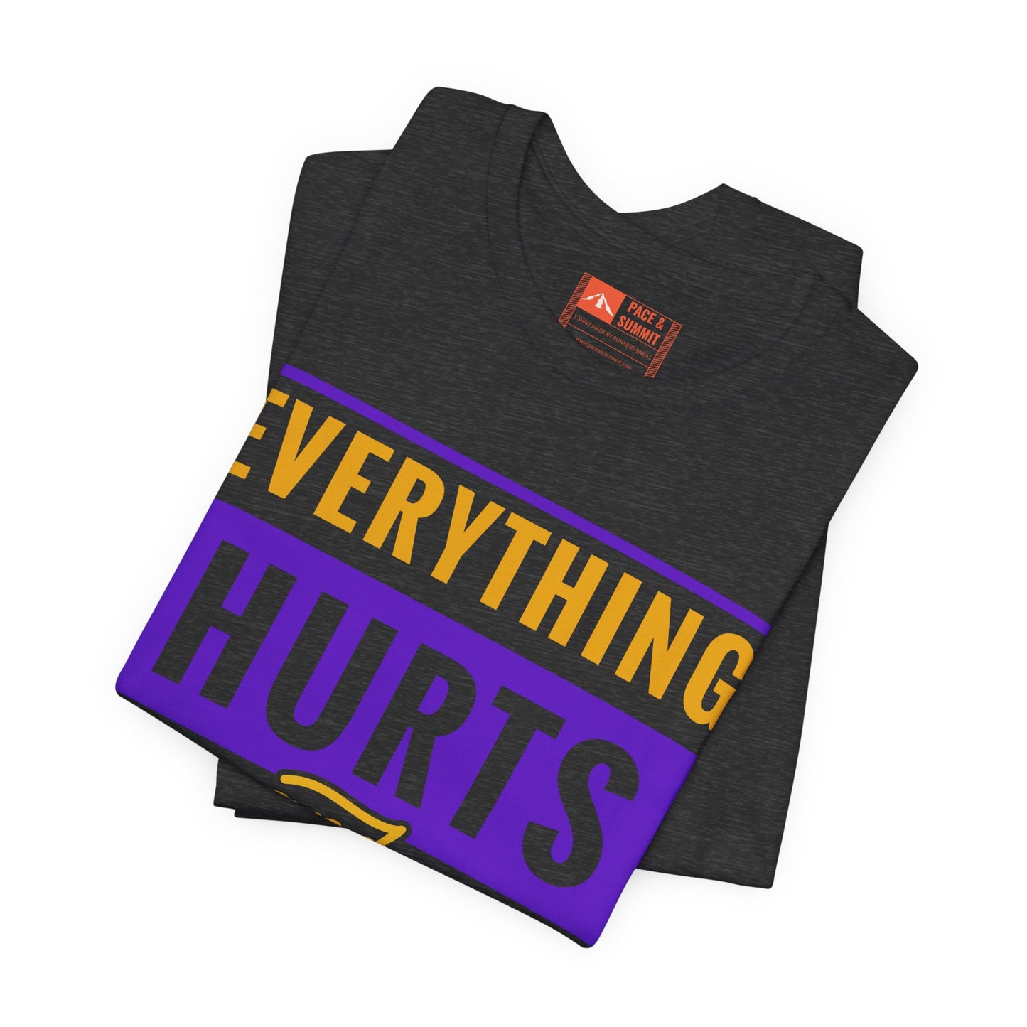 Dark Heather Gray | 'Everything Hurts' Ironic Statement Fashion Tee