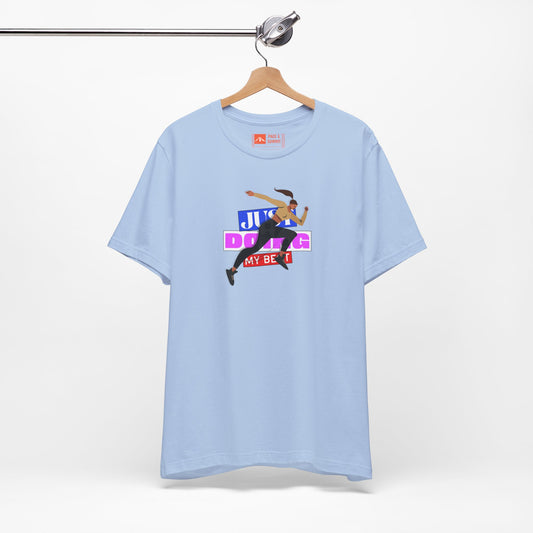 Tropical Blue | 'Just Doing My Best' Runner Graphic Tee