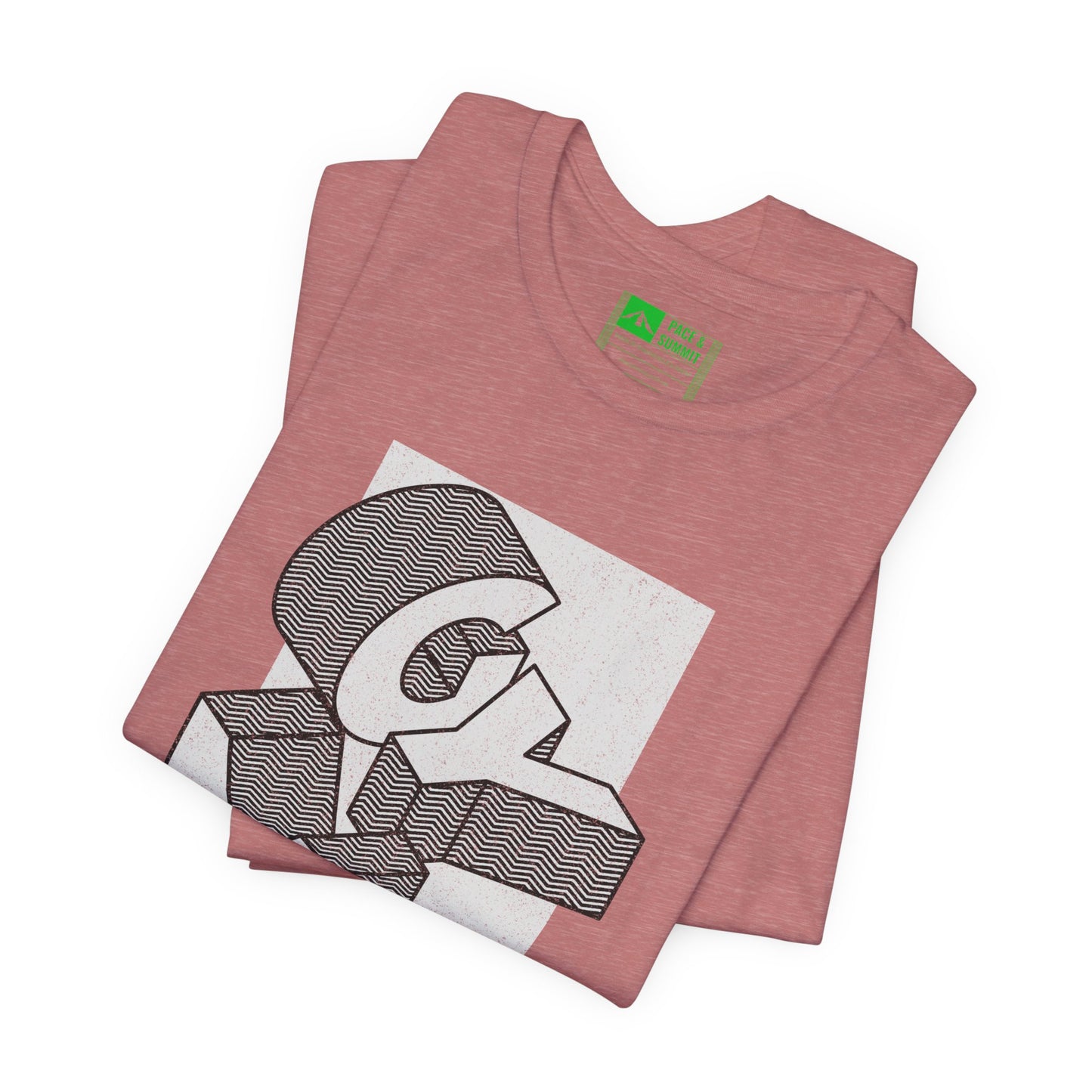 Rose Gold | 'Go Heavy' 3D Block Gym Culture Tee