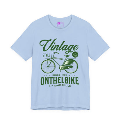 Tropical Blue | 'On The Bike' Vintage Style Retro Bicycle Tee