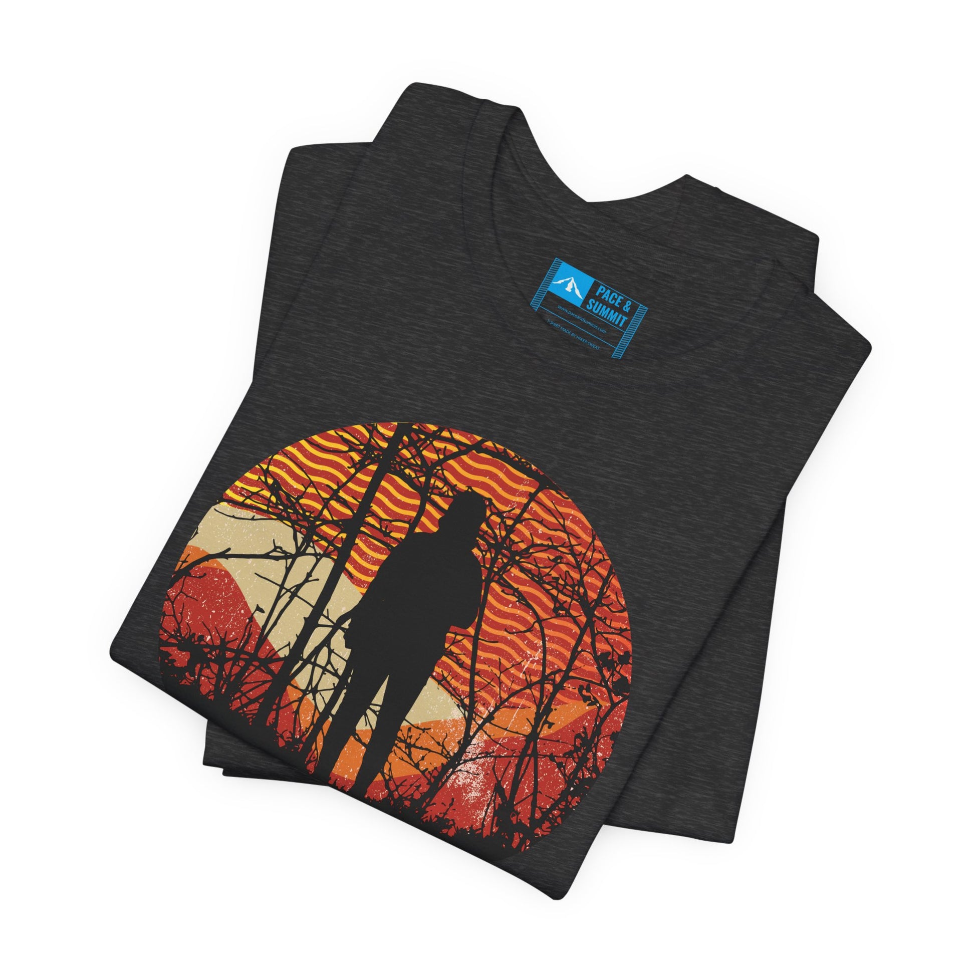 Dark Heather Gray | 'Into the Forest I Go' Hiking Adventure Graphic Tee