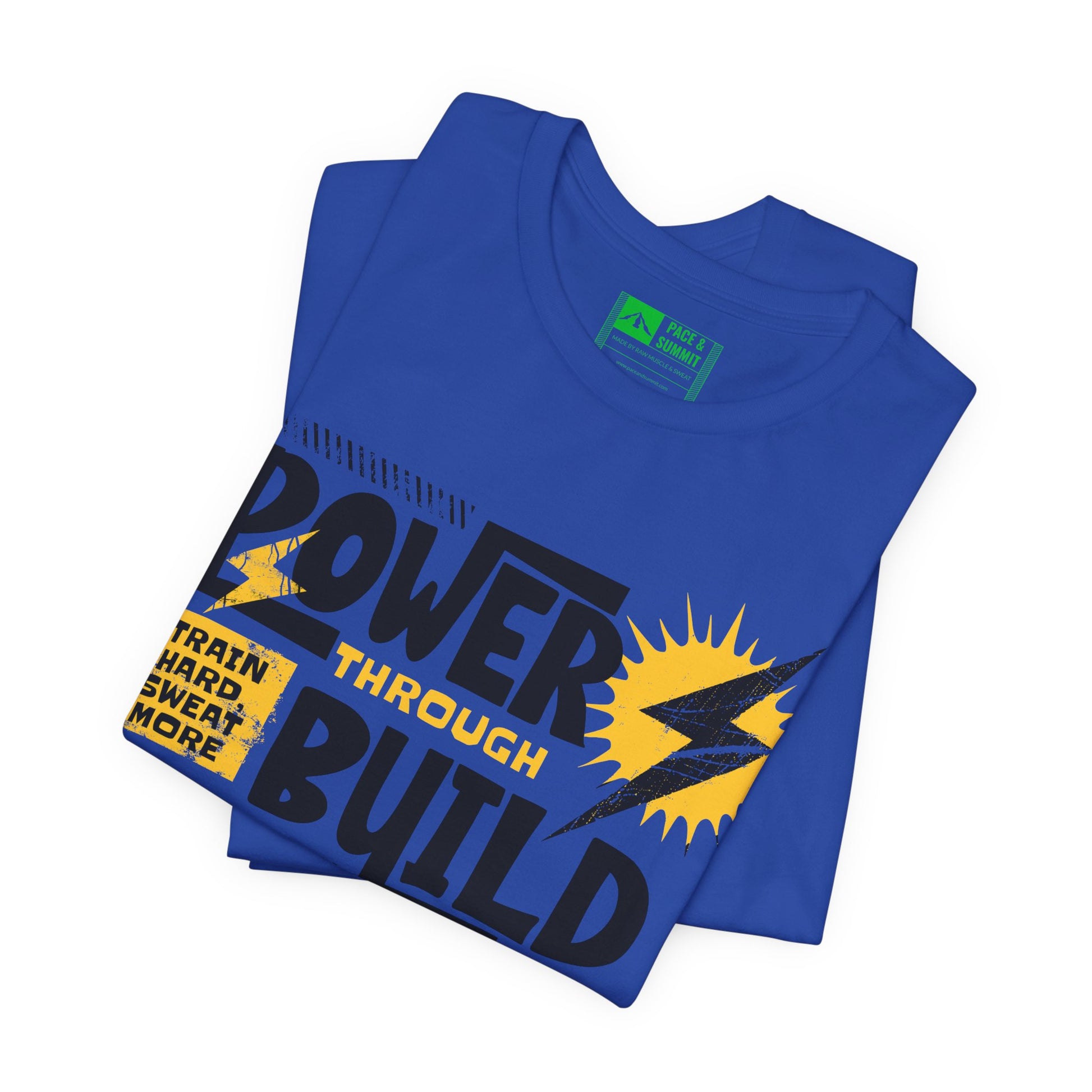 Royal Blue | 'Power Through' Motivational Gym Workout Tee