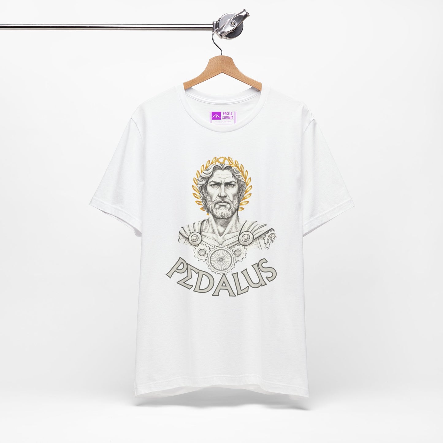 White | 'Pedalus Roman Warrior' Vintage Gladiator Graphic Tee