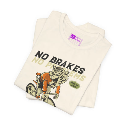 Natural | 'No Brakes No Problems' Bicycle Graphic Tee