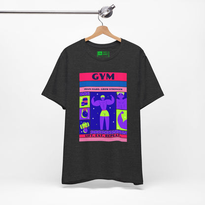 Heather Dark Gray | 'Train Hard' Poster-Art Gym Culture Tee 