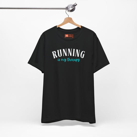 'Running Is My Therapy' Tee - Funny Runner Graphic Shirt & Jogging Gift