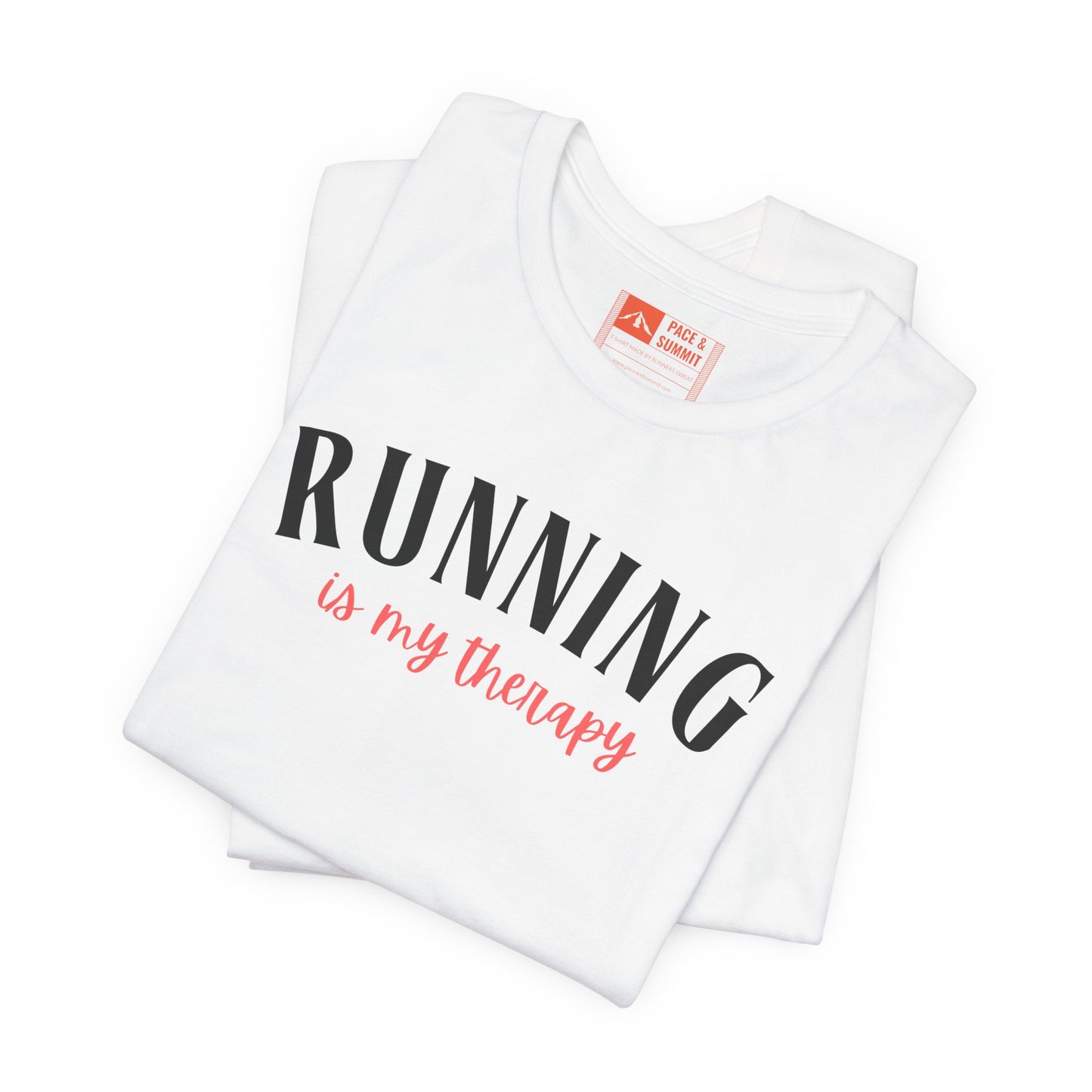'Running Is My Therapy' Tee - Funny Runner Graphic Shirt & Jogging Gift