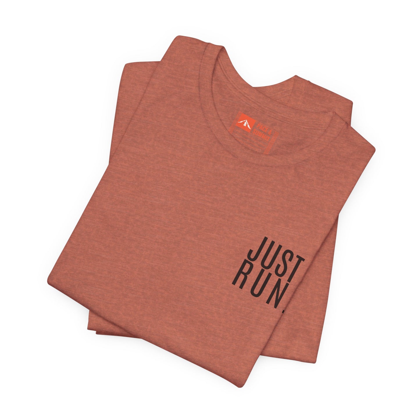 'Just Run' T-Shirt - Minimal Motivational Running Tee & Athletic Workout Top
