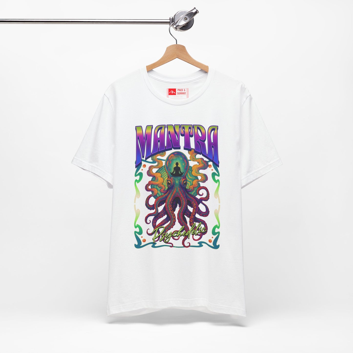 White | 'Mantra Octopus' Psychedelic Spiritual Graphic Tee
