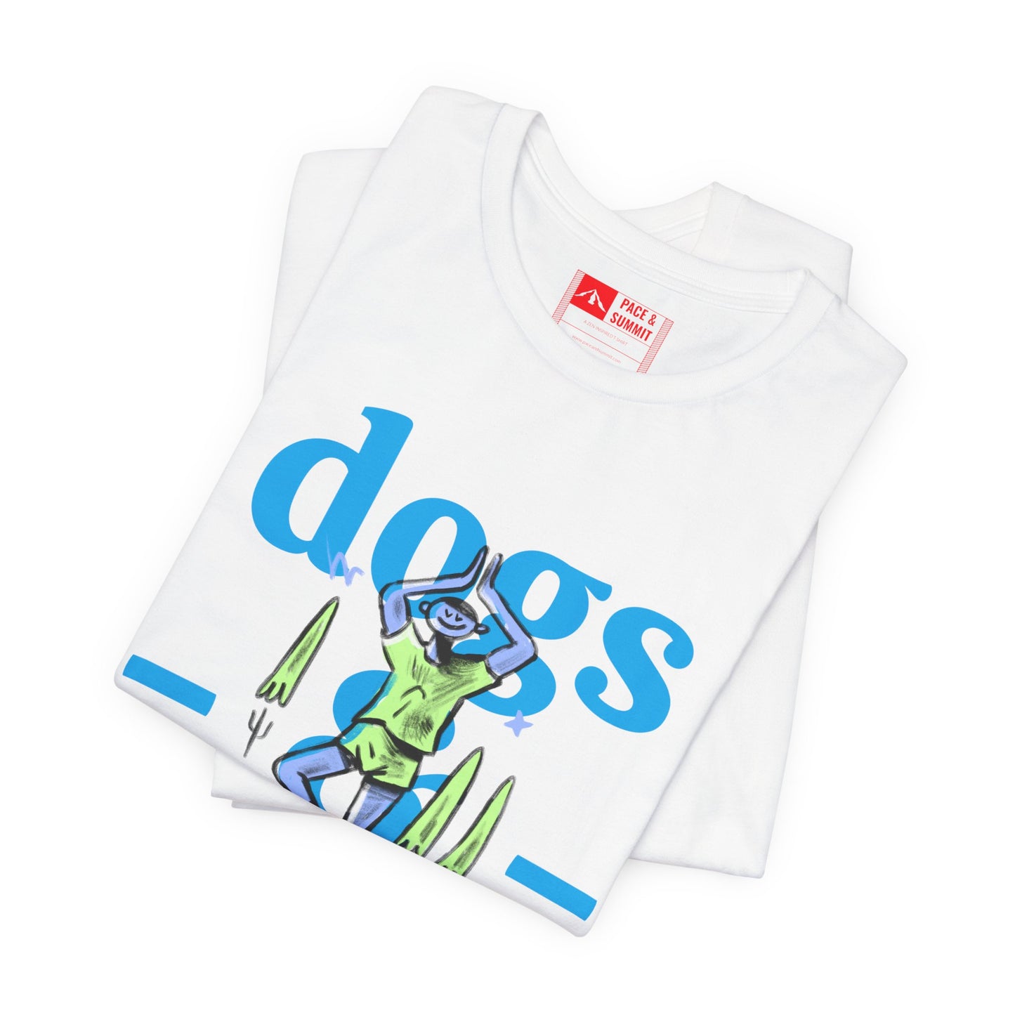 White | 'Yoga Dogs' Ironic Fitness Lifestyle Fashion Tee
