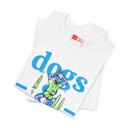 White | 'Yoga Dogs' Ironic Fitness Lifestyle Fashion Tee