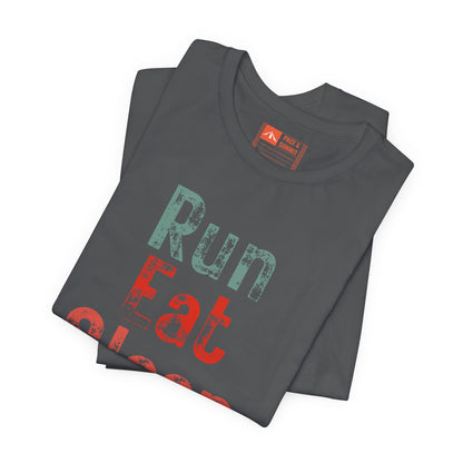 Charcoal | 'Run Eat Sleep Repeat' Motivational Running Tee - Performance Athletic Shirt & Workout Gift