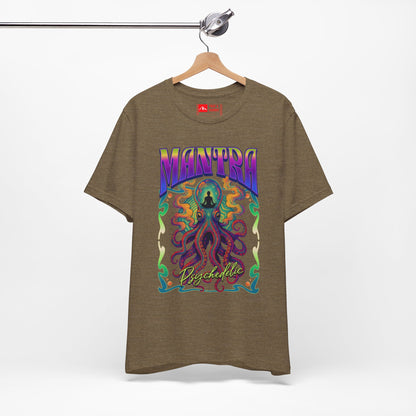 Military Green | 'Mantra Octopus' Psychedelic Spiritual Graphic Tee