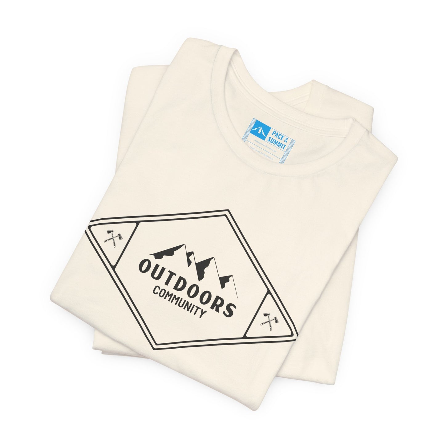 Natural | 'Outdoors Community' Mountain Badge Graphic Tee