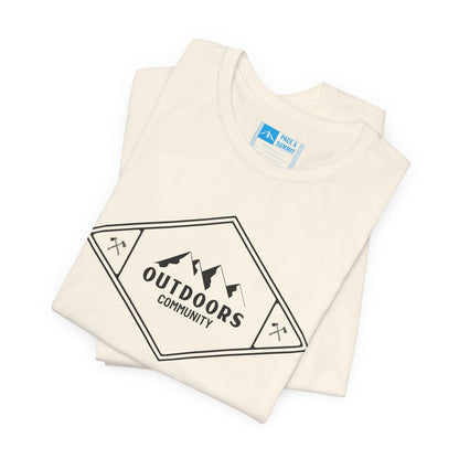 Natural | 'Outdoors Community' Mountain Badge Graphic Tee