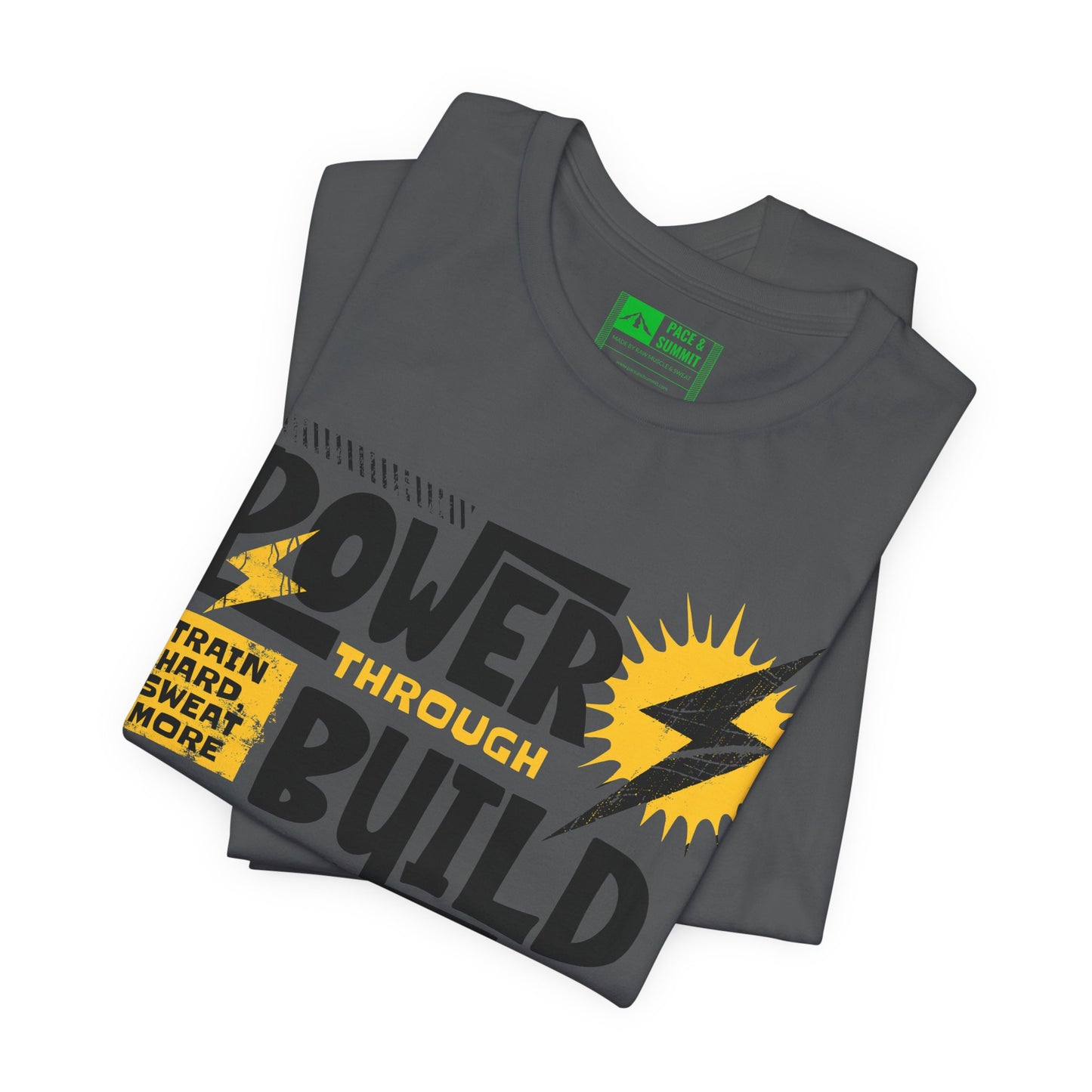 Charcoal | 'Power Through' Motivational Gym Workout Tee