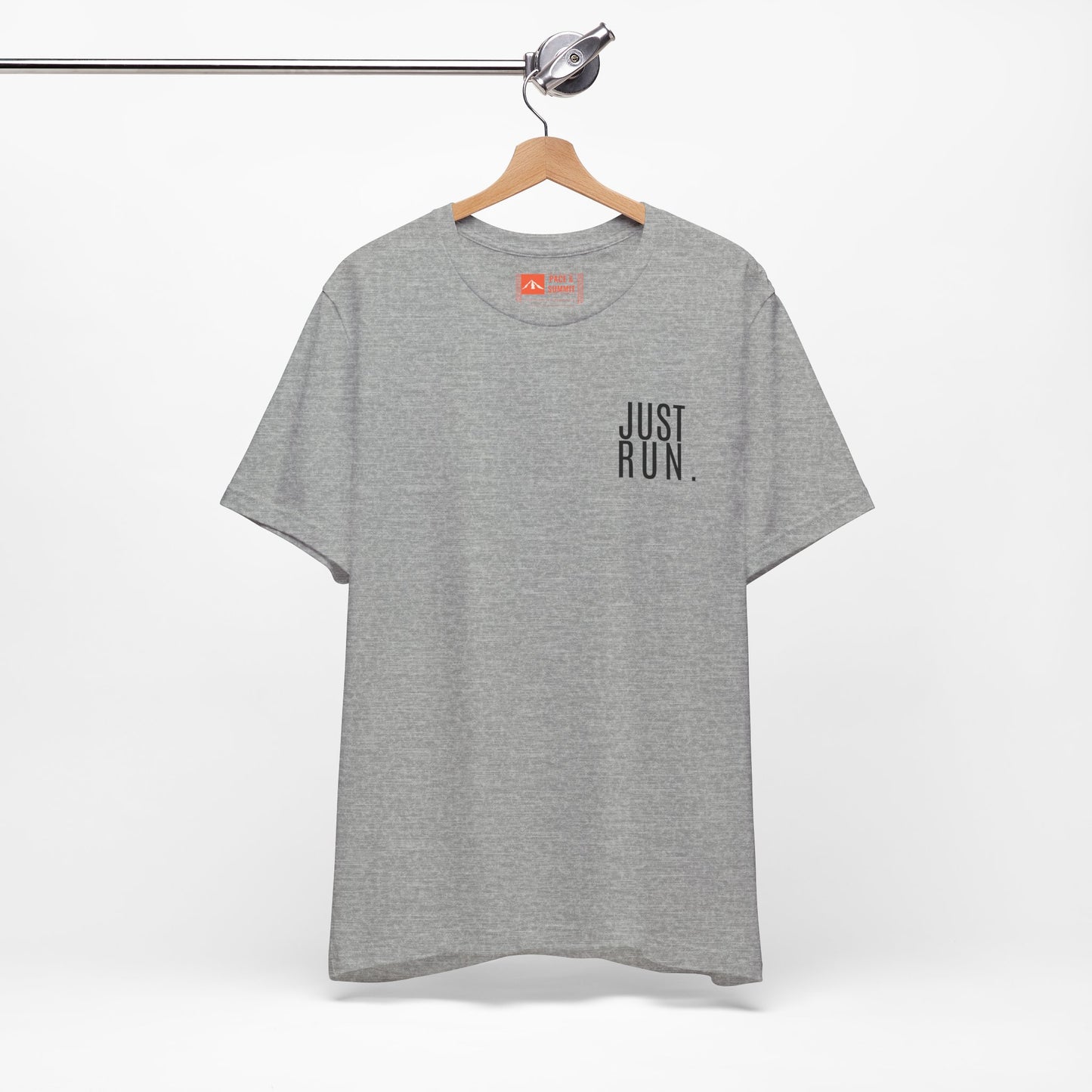 'Just Run' T-Shirt - Minimal Motivational Running Tee & Athletic Workout Top