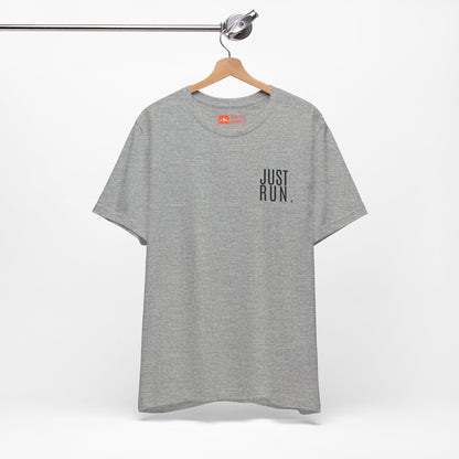 'Just Run' T-Shirt - Minimal Motivational Running Tee & Athletic Workout Top