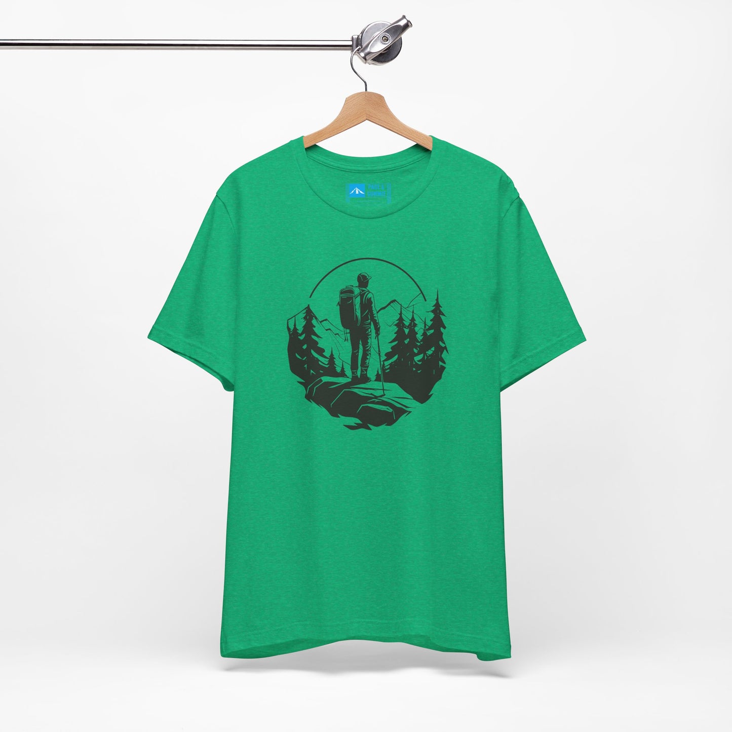 Green | 'Summit Path' Minimalist Mountain Fashion Tee