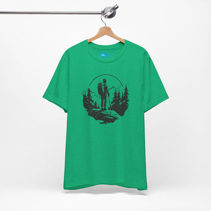 Green | 'Summit Path' Minimalist Mountain Fashion Tee