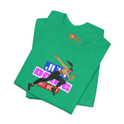 Green | 'Just Doing My Best' Runner Graphic Tee