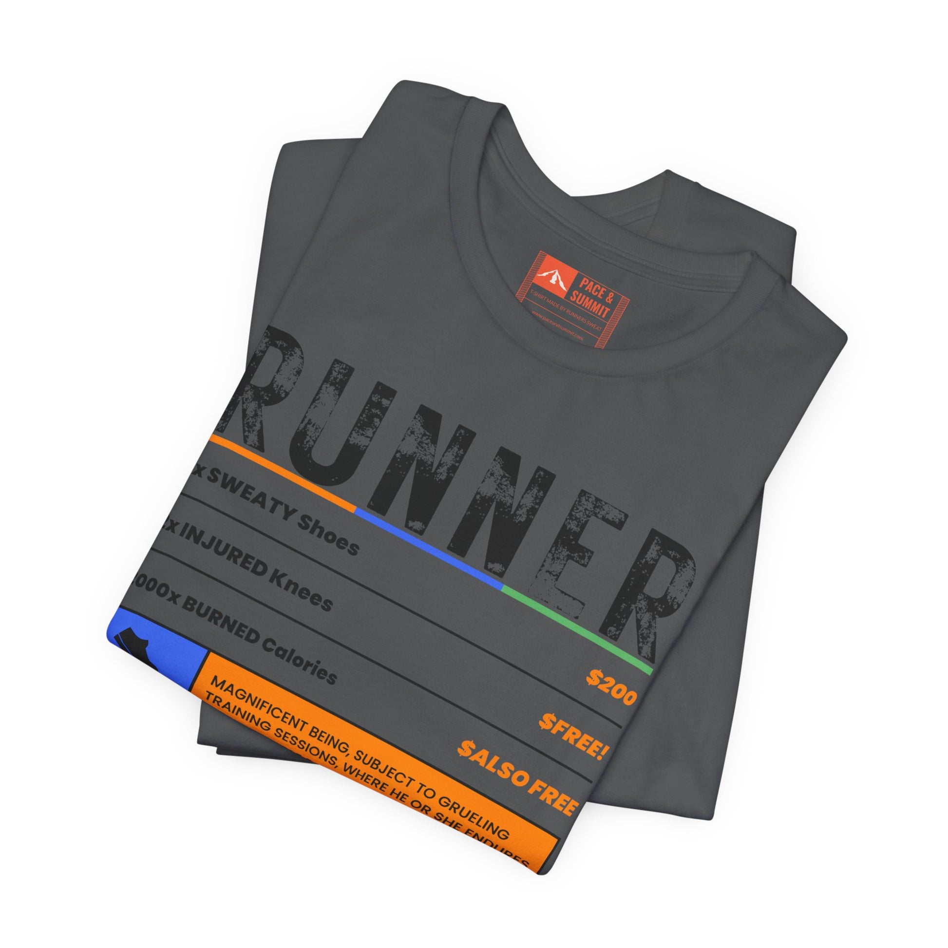 Charcoal | 'A Price To Pay' Ironic Running Fashion Tee